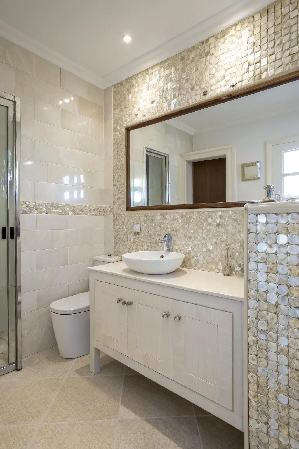 A minimalist theme showcases the natural appeal of nacre.