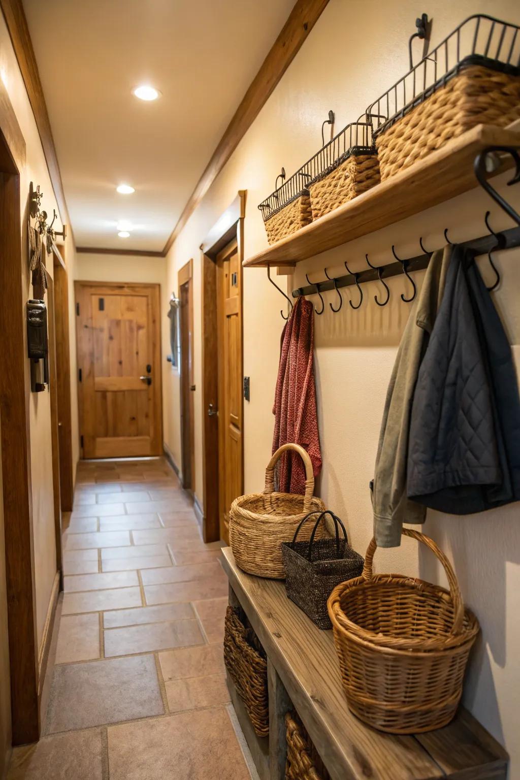 A functional entry keeps the hallway tidy and well-organized.