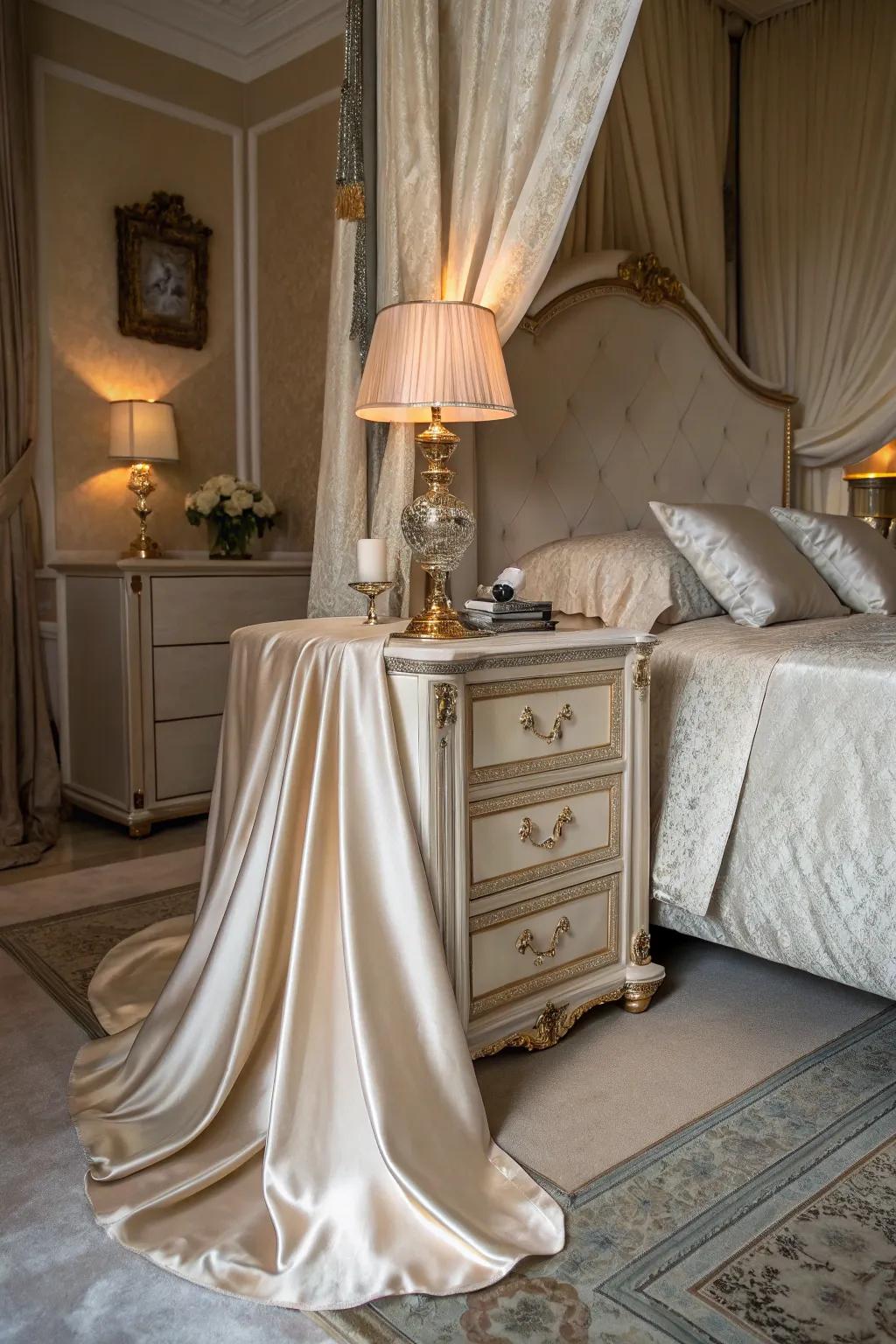 Silk protectors add a hint of luxury to your decor.