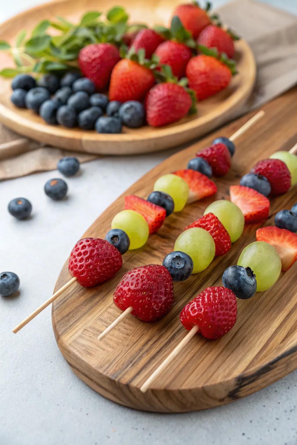 Wild orchard skewers, offering a burst of freshness.