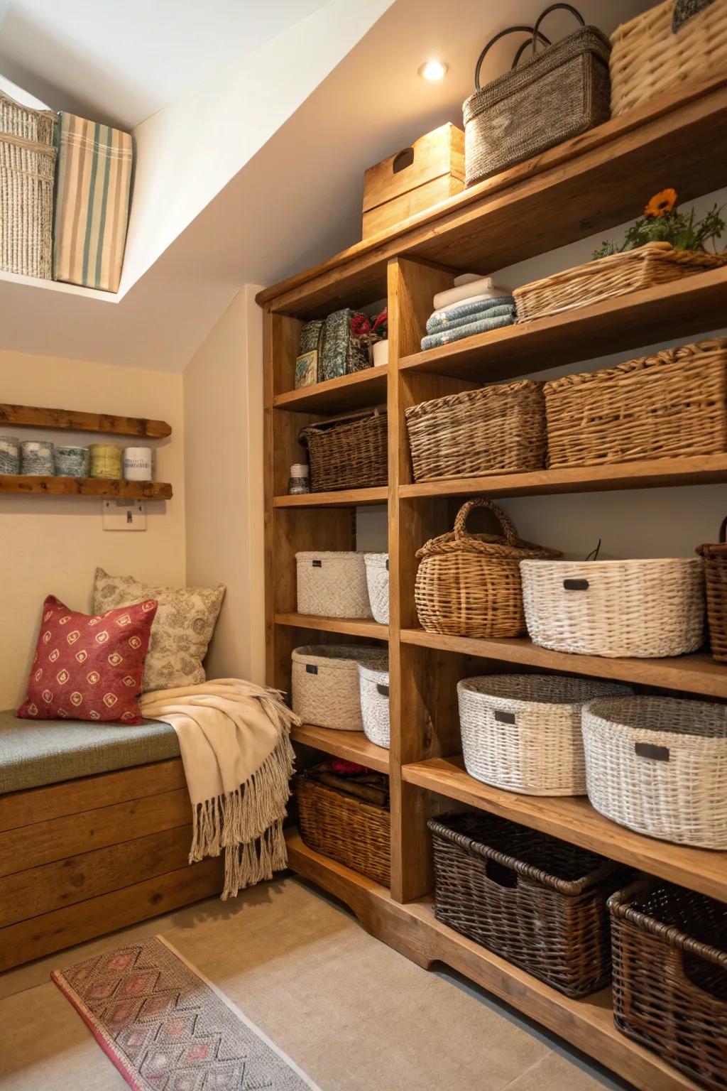Strange spaces can be ideal places for storage.