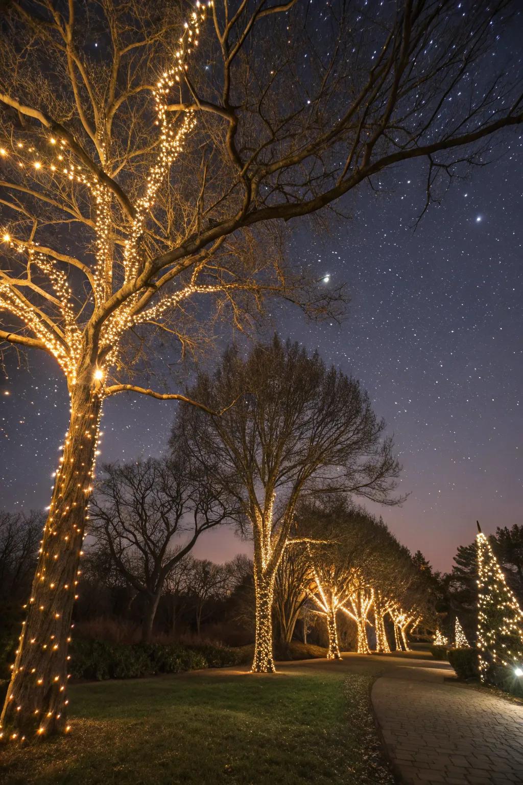 Enchant your garden with pixie-lit trees.