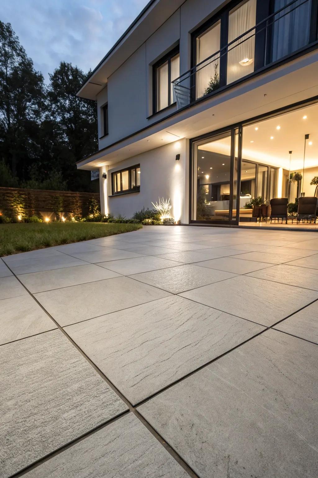Expand your space through expansive format tiles.