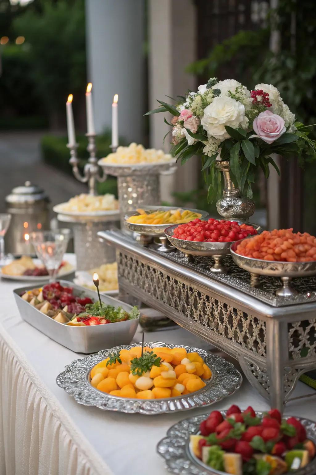 A stylish buffet is practical and visually attractive.