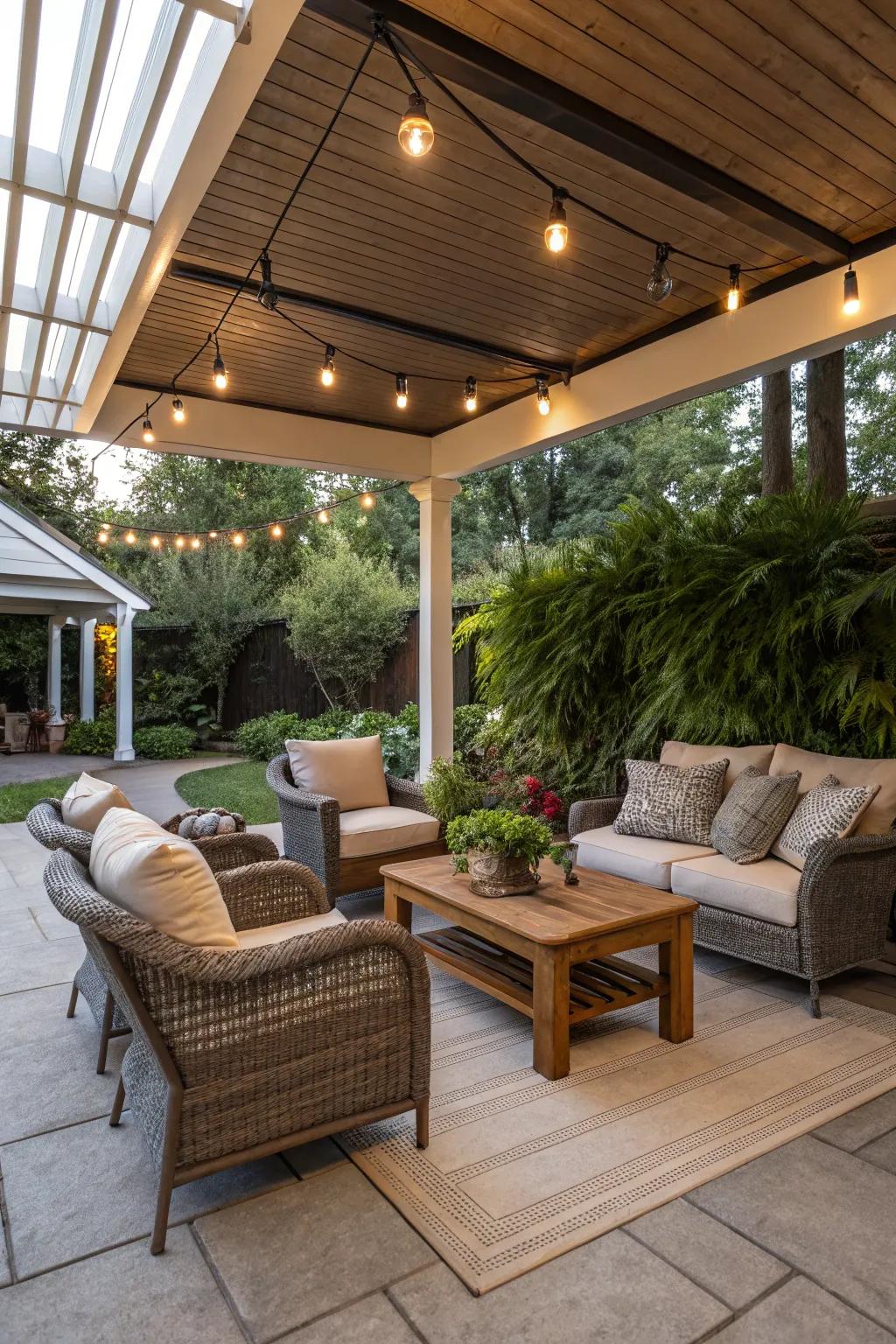 Enclosed patios offer all-season outdoor enjoyment.