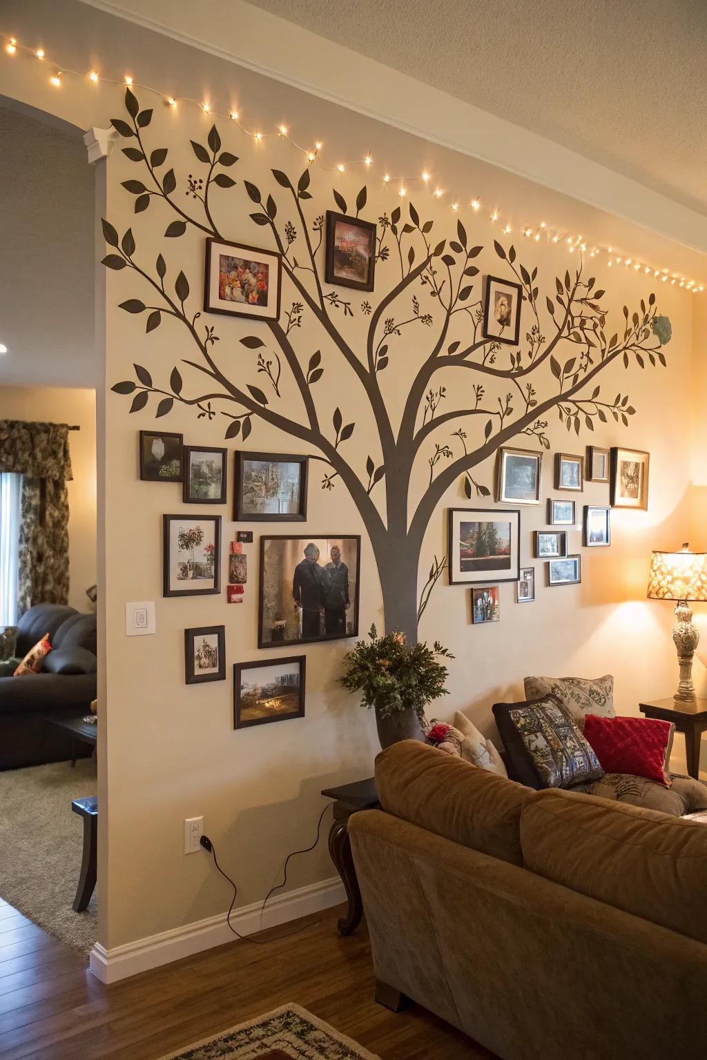 Celebrate your lineage with an ancestry tree picture display.