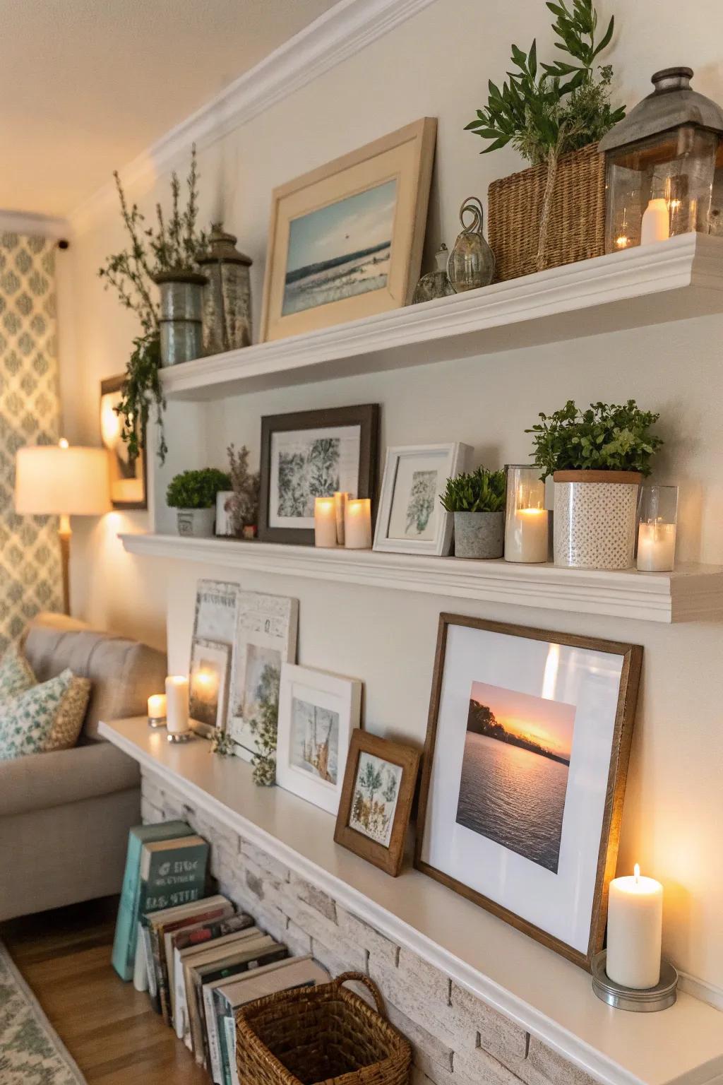 Arrange colors for a harmonious and visually pleasing shelf.