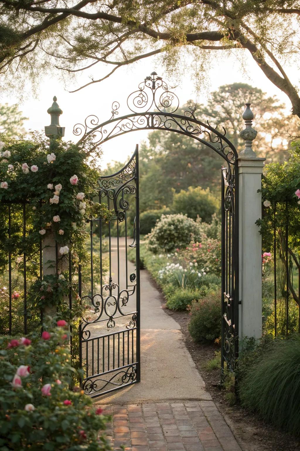 Intricate scrollwork elevates the elegance of any entryway.