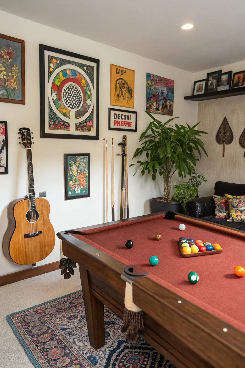 Let your pool table area be a reflection of you through personalized additions.