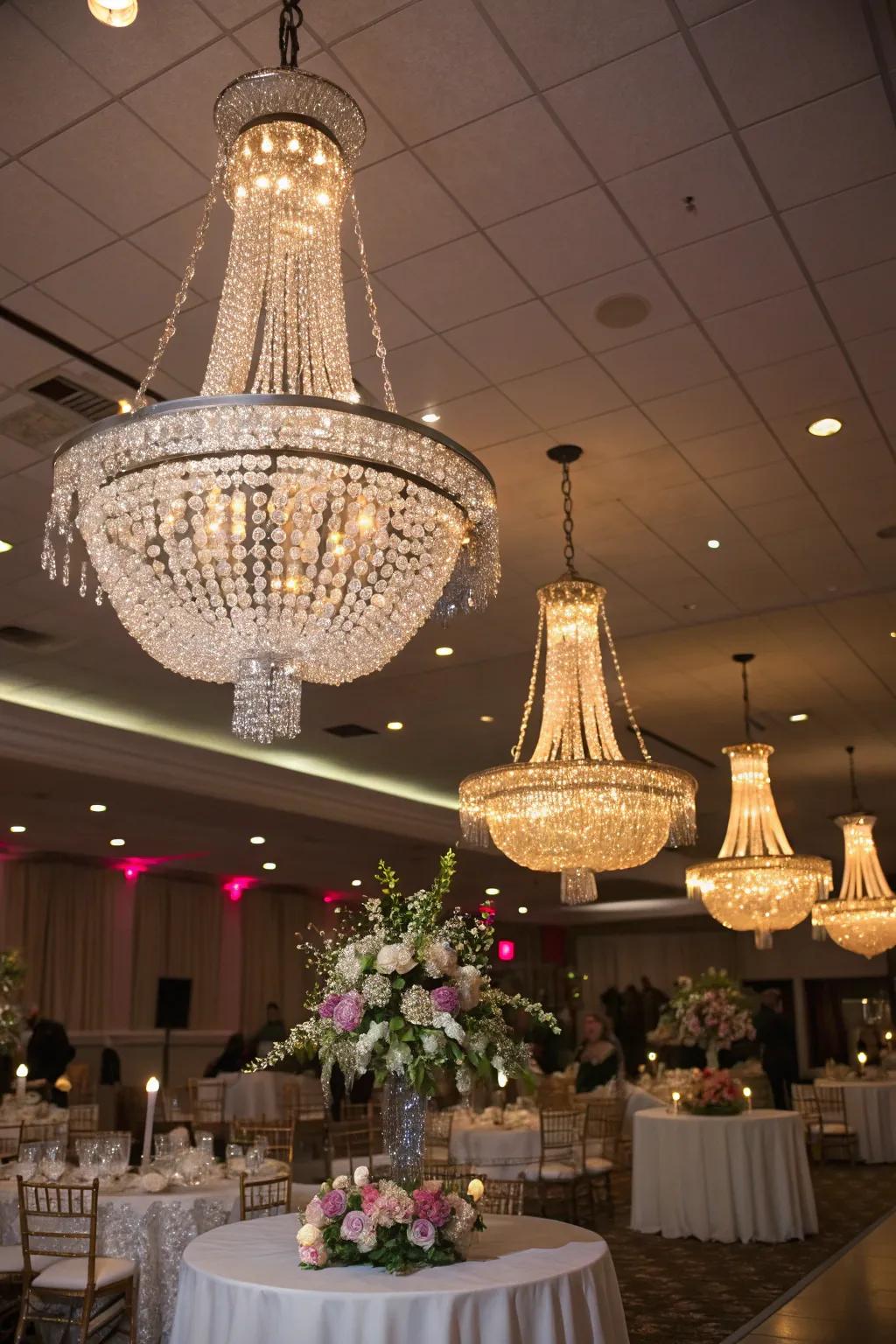 With opulent ornate lights, inject a hint of glamour.
