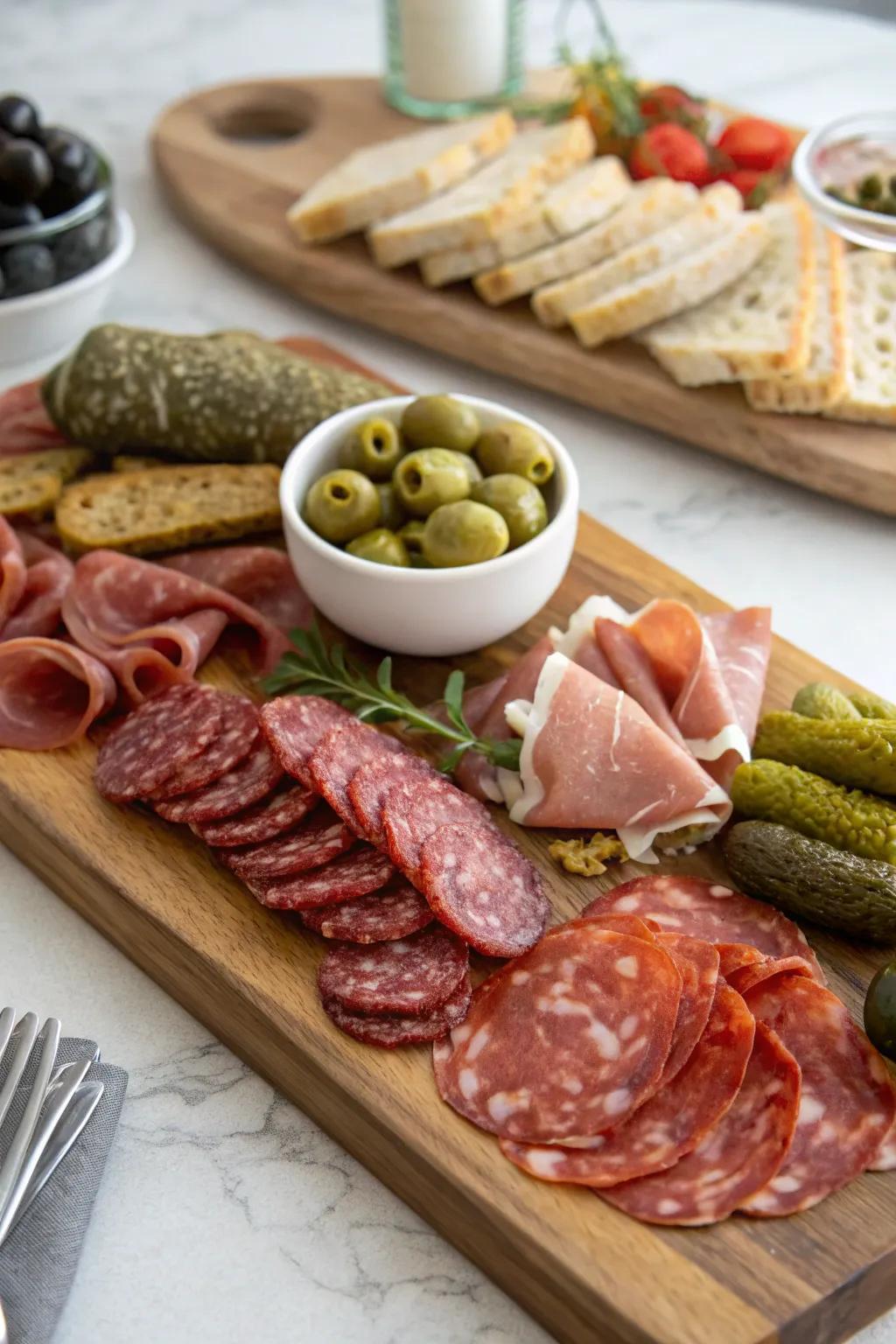 Cured meat items add a rich flavour to your raclette meal.