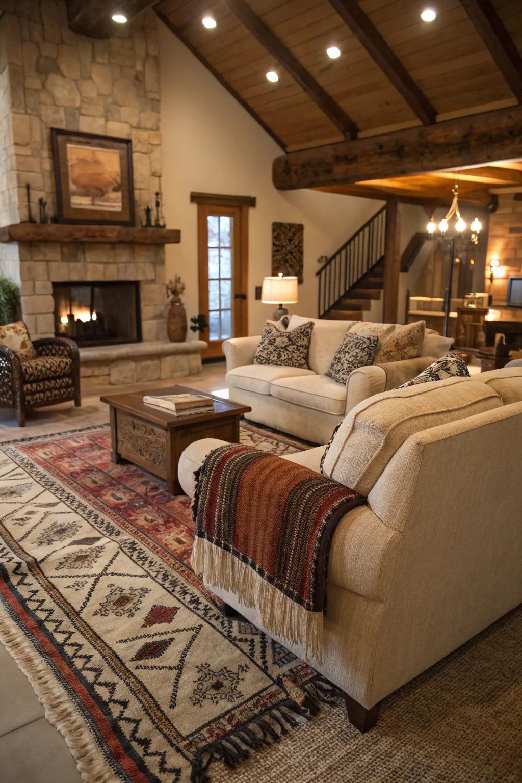 Textural layers add warmth and dimension to any space.