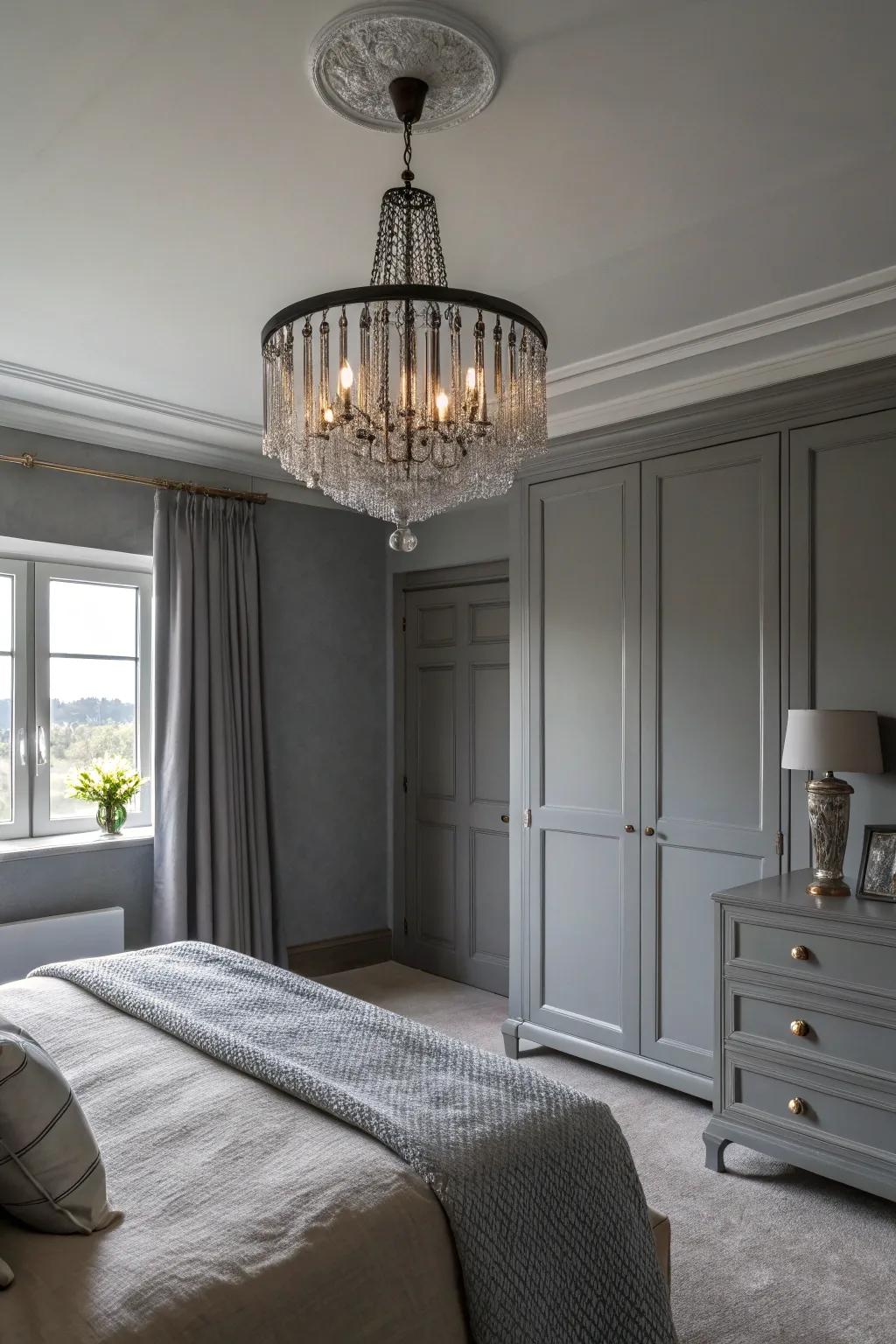 A bold lighting design serves as a captivating focal point.