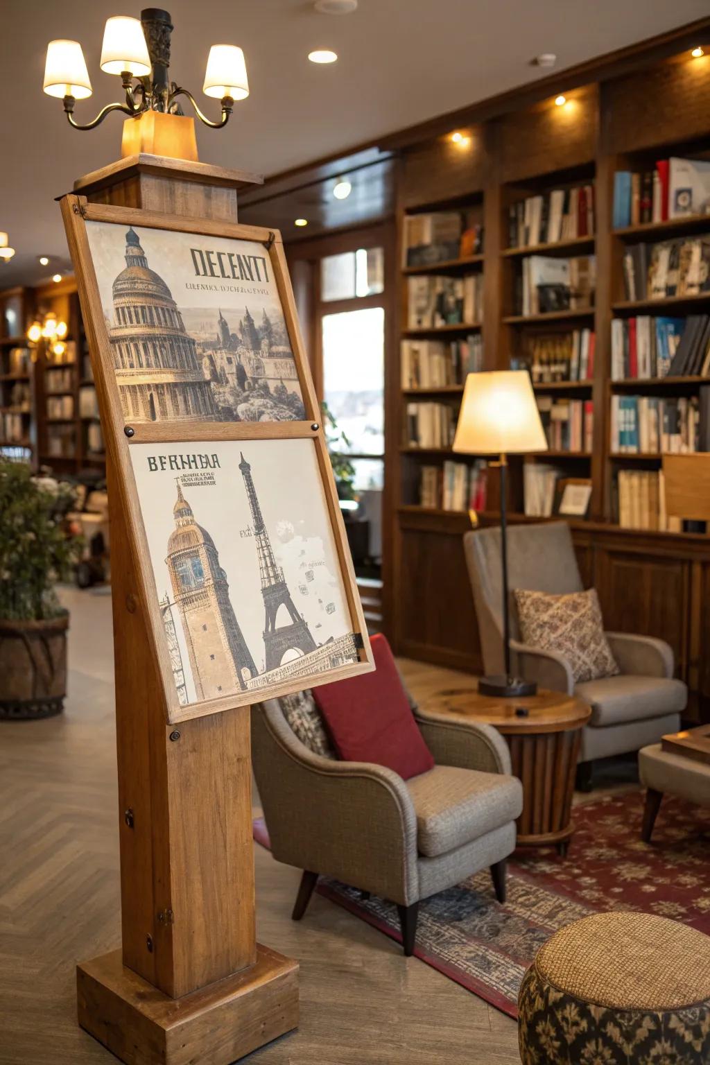 Travel-inspired signs ignite wanderlust.
