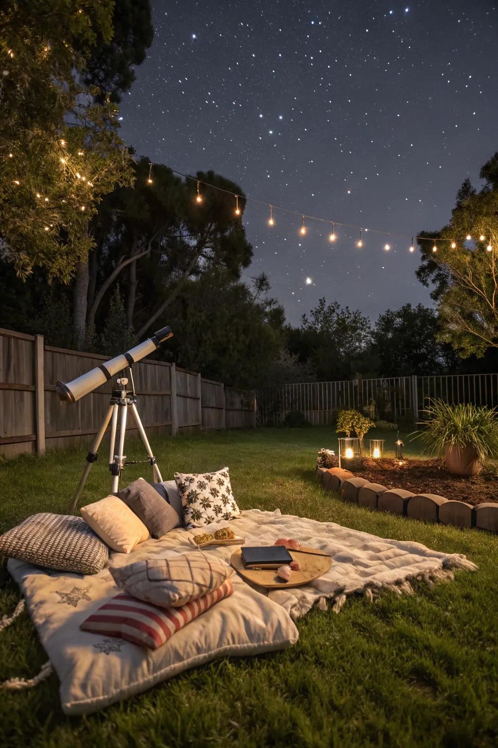 Star observation offers a tranquil and romantic experience.