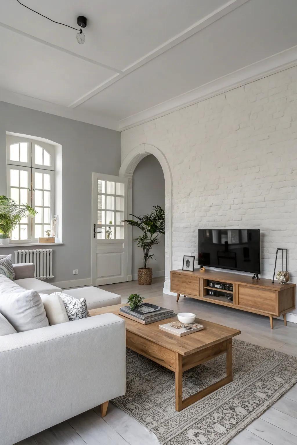 Ivory and uncolored hues deliver a tidy and contemporary aesthetic.