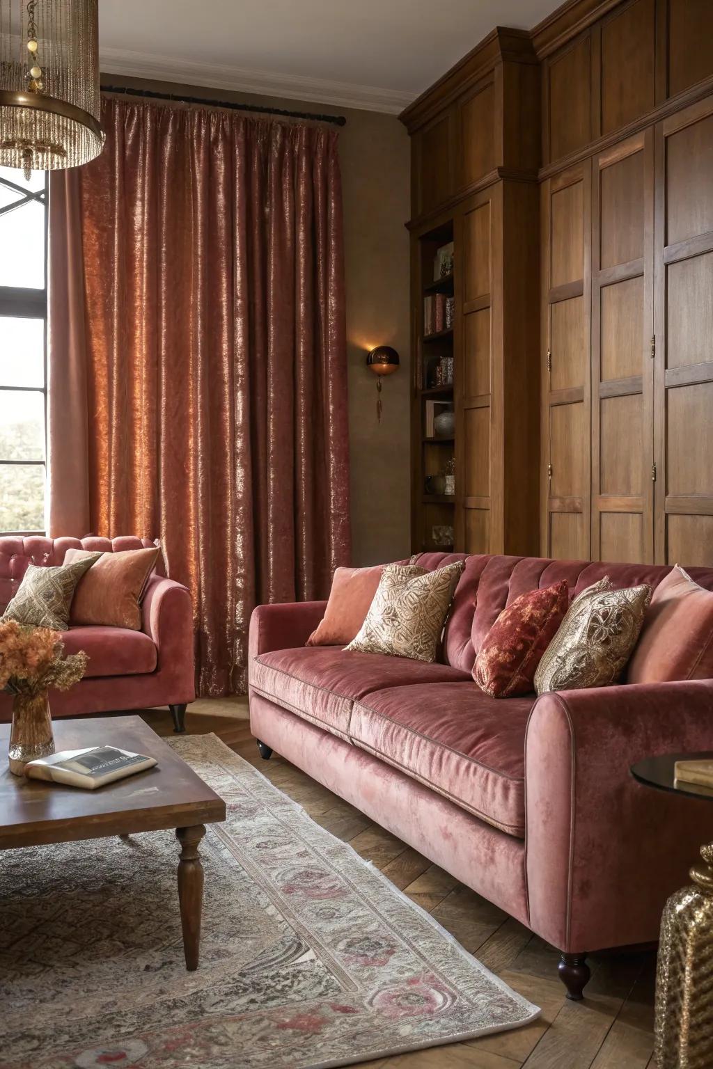 Integrated textures create depth and appeal in the room.