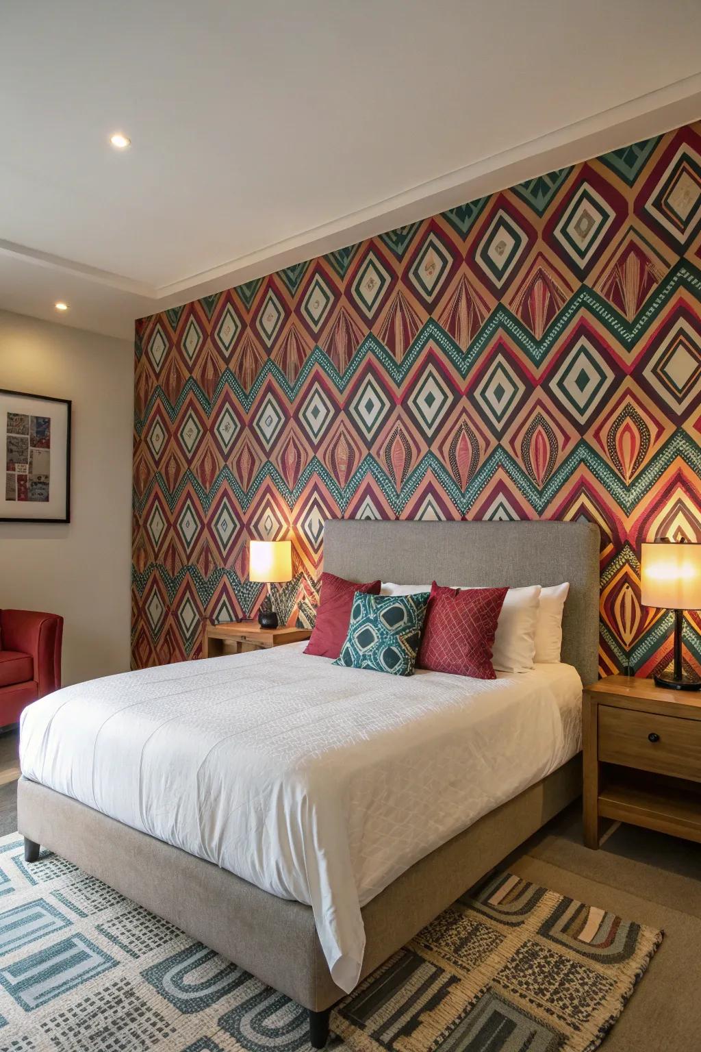 Depth and character from statement walls.