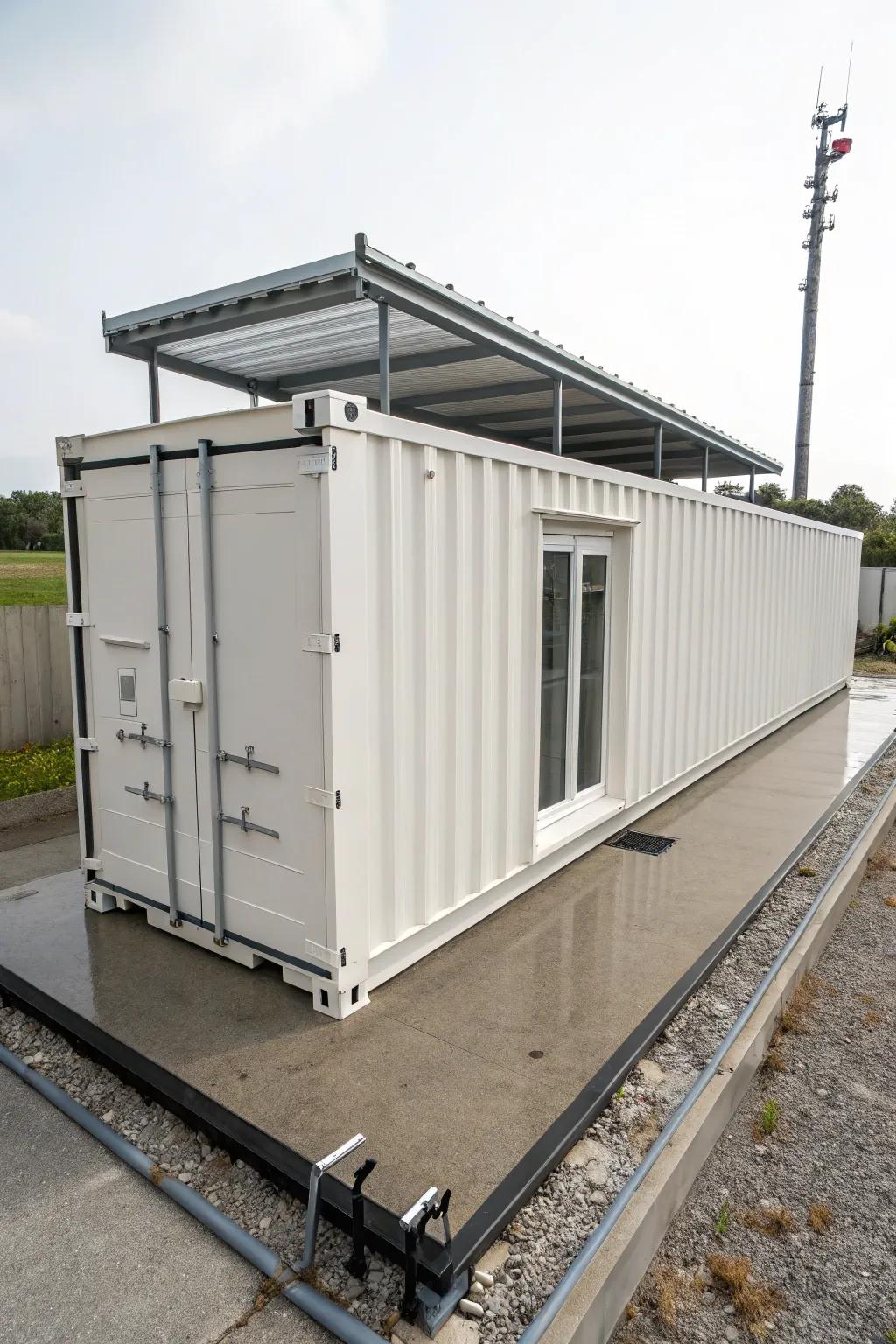 Achieve simplicity and functionality with a flat roof design.
