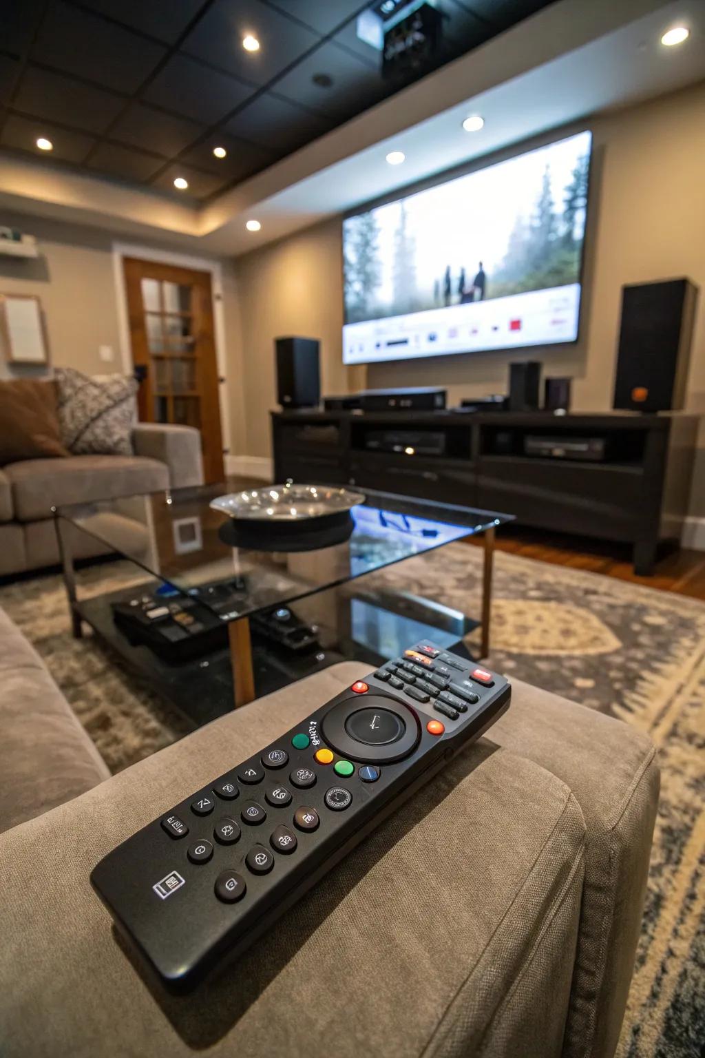 A smart control system improving ease of use within a home theater.