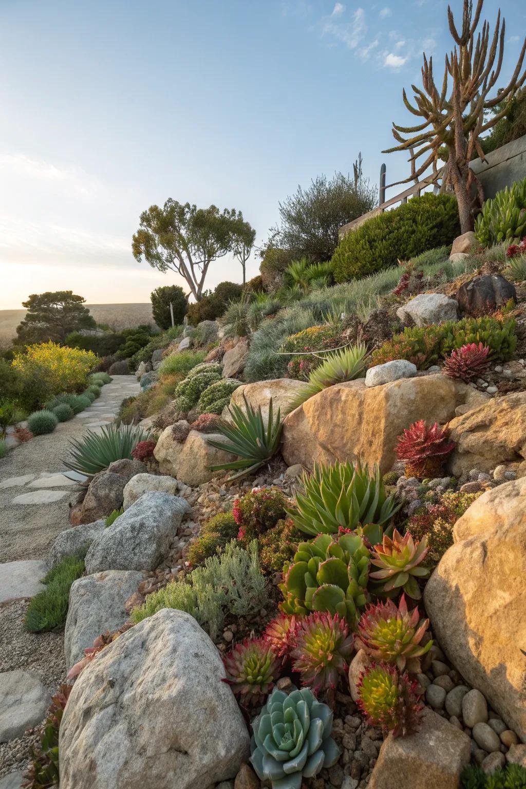 Succulents are modern and need little maintenance.
