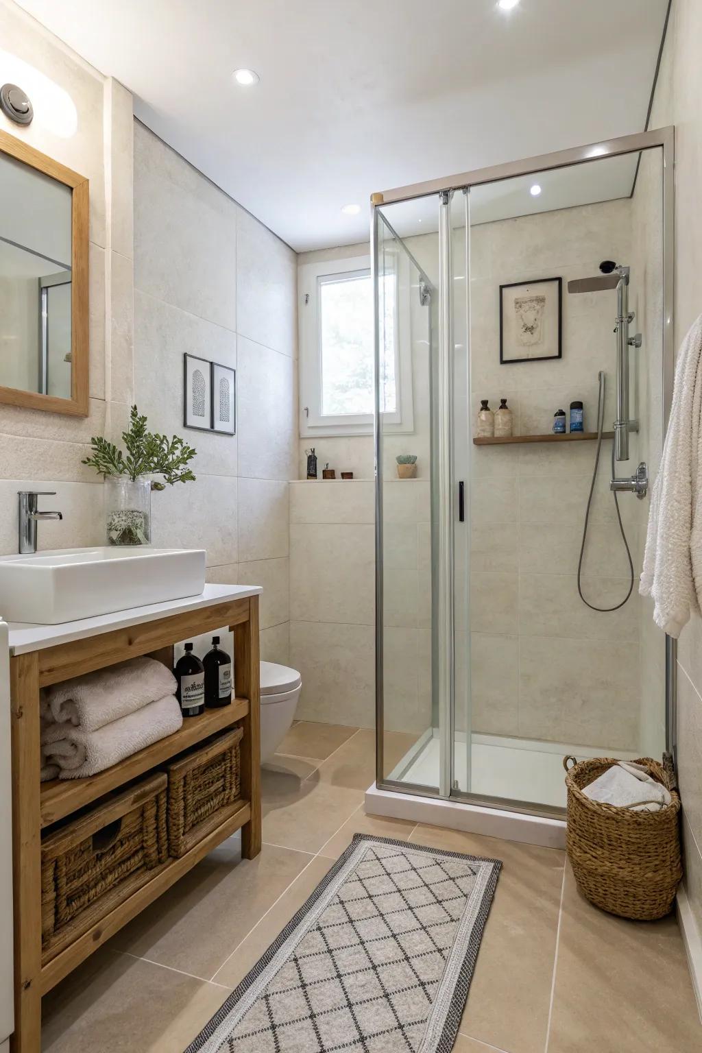 Simple decor keeps small spaces feeling open and airy.