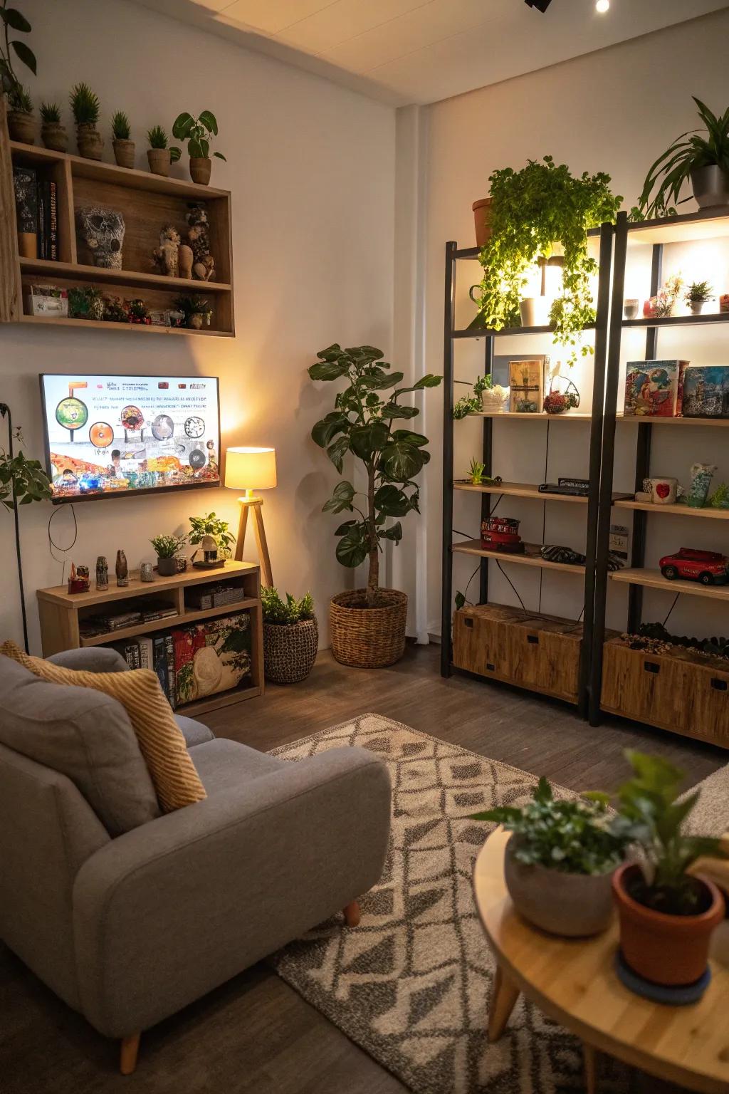 Decorative items give the space your personal touch.