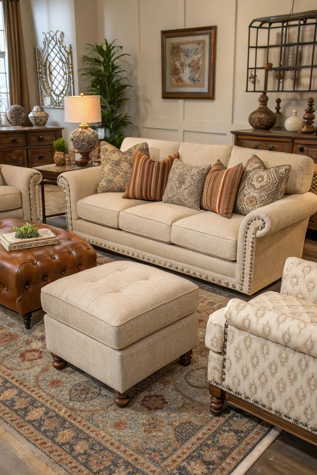 Matching pieces elevate function and style.