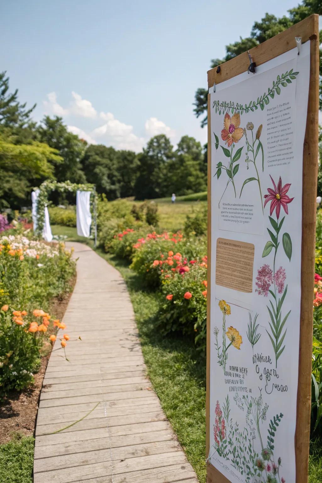 A garden pathway inviting viewers into the spring scene.