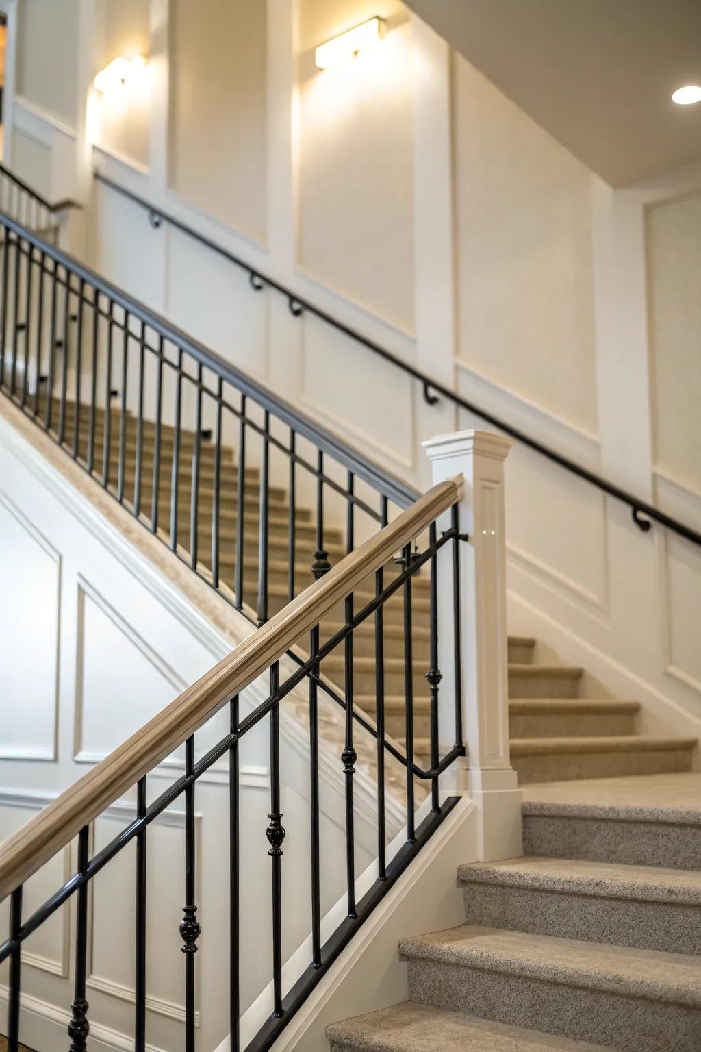 Simple rail designs offer a polished, contemporary look.