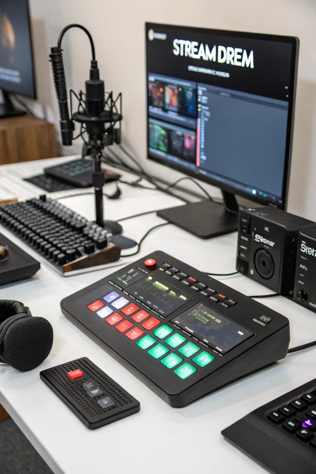 Take command of your stream with a dedicated control panel.