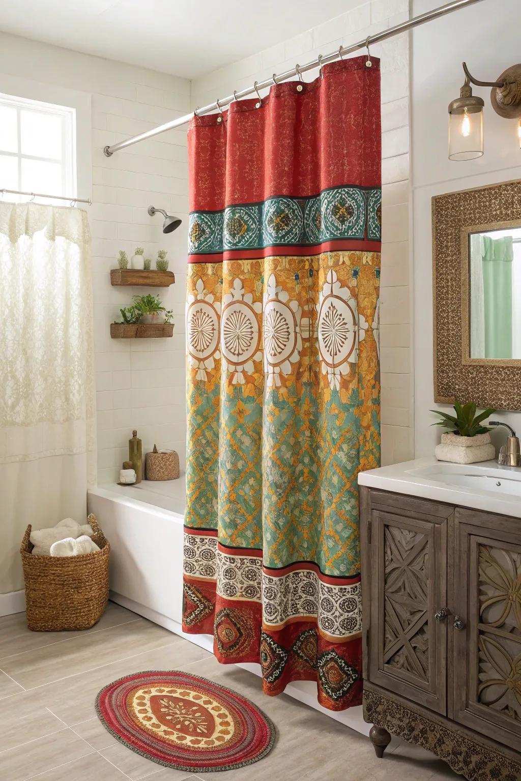 Seasonal shower curtains ensure your bathroom décor remains current and vibrant.