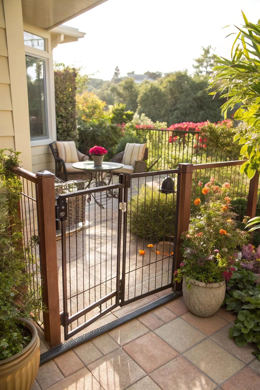 Animal-safe movable gates keep your furry companions protected.