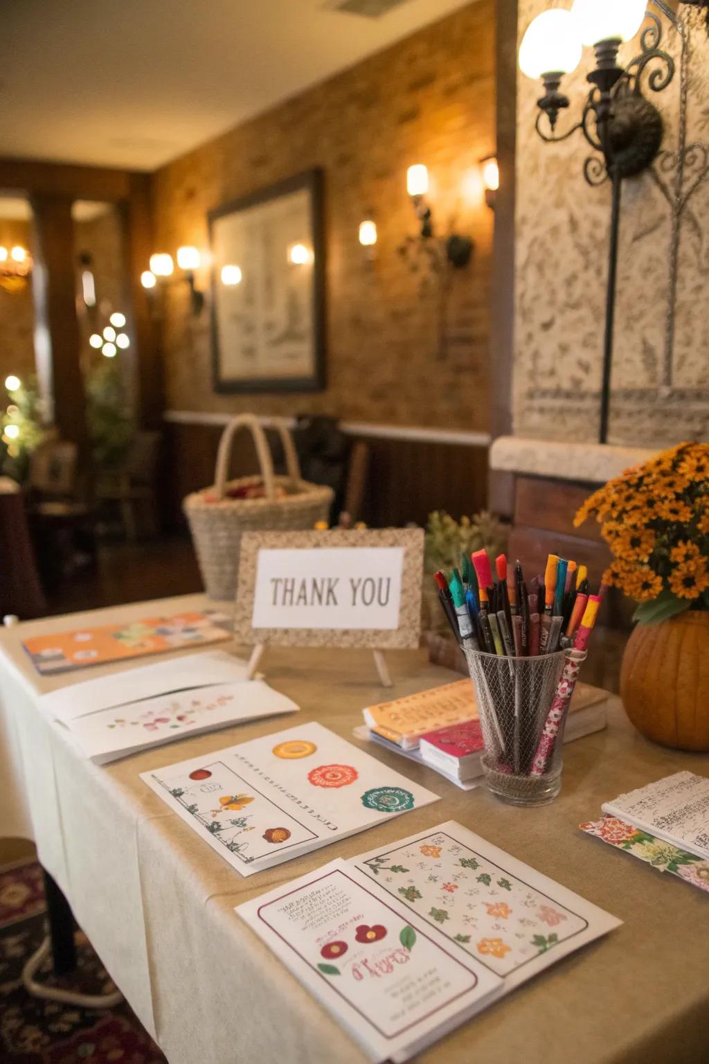 'Gratitude' correspondence in the making, poised to impart gratitude with cherished individuals.