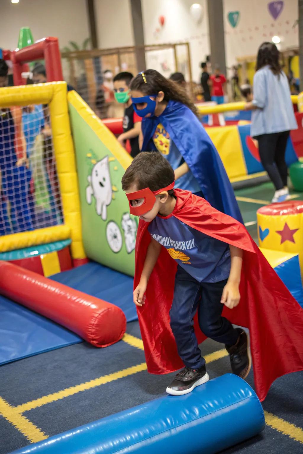 Superhero-themed party featuring engaging training activities.