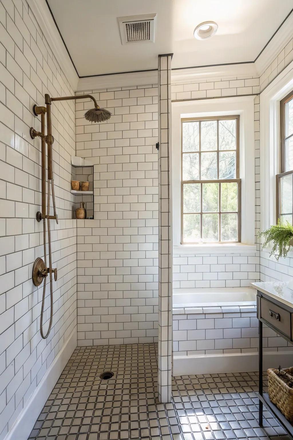 Attain an eternal design through rectangular bricks.