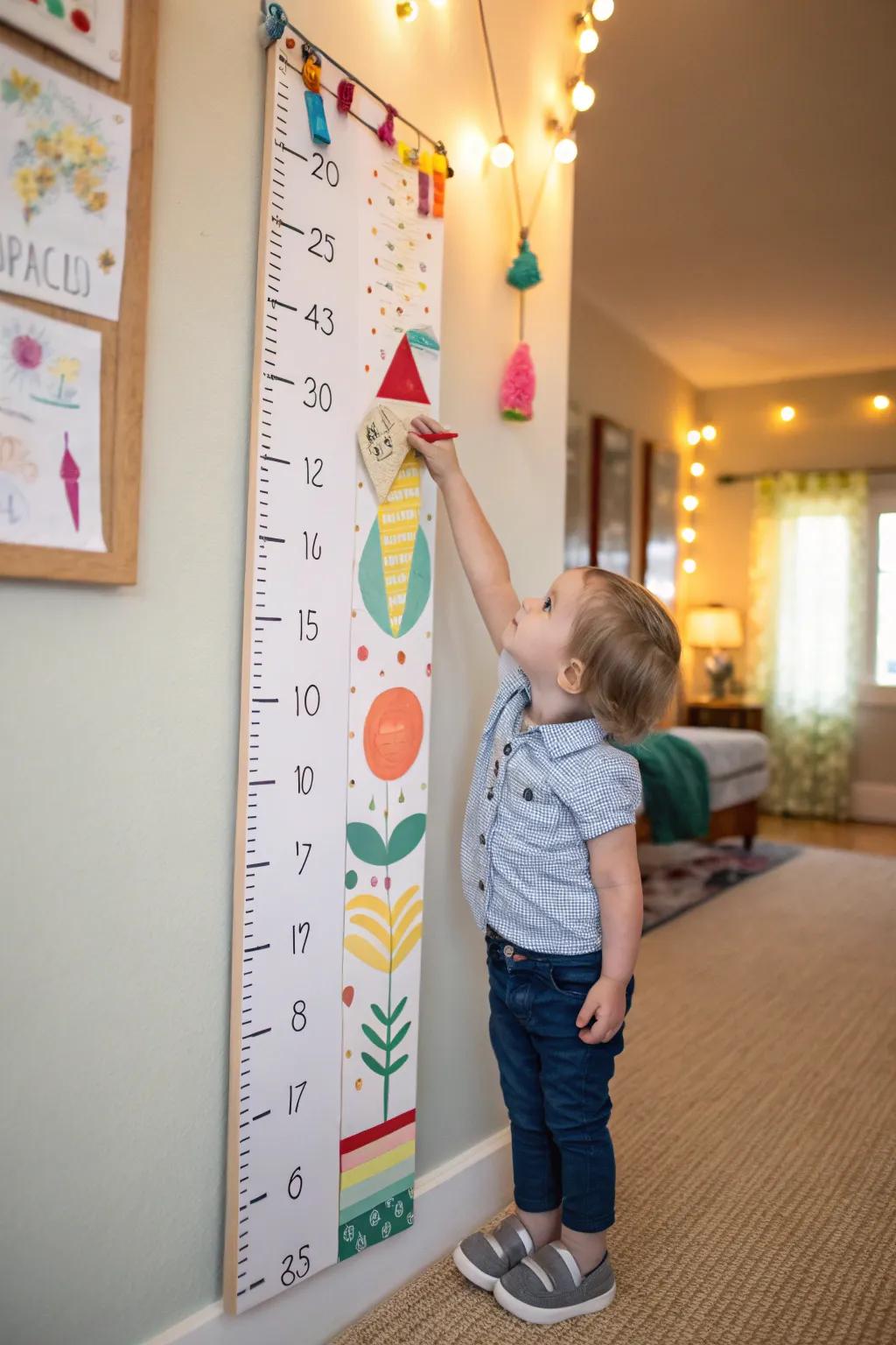 A bespoke development gauge board celebrating growth milestones.