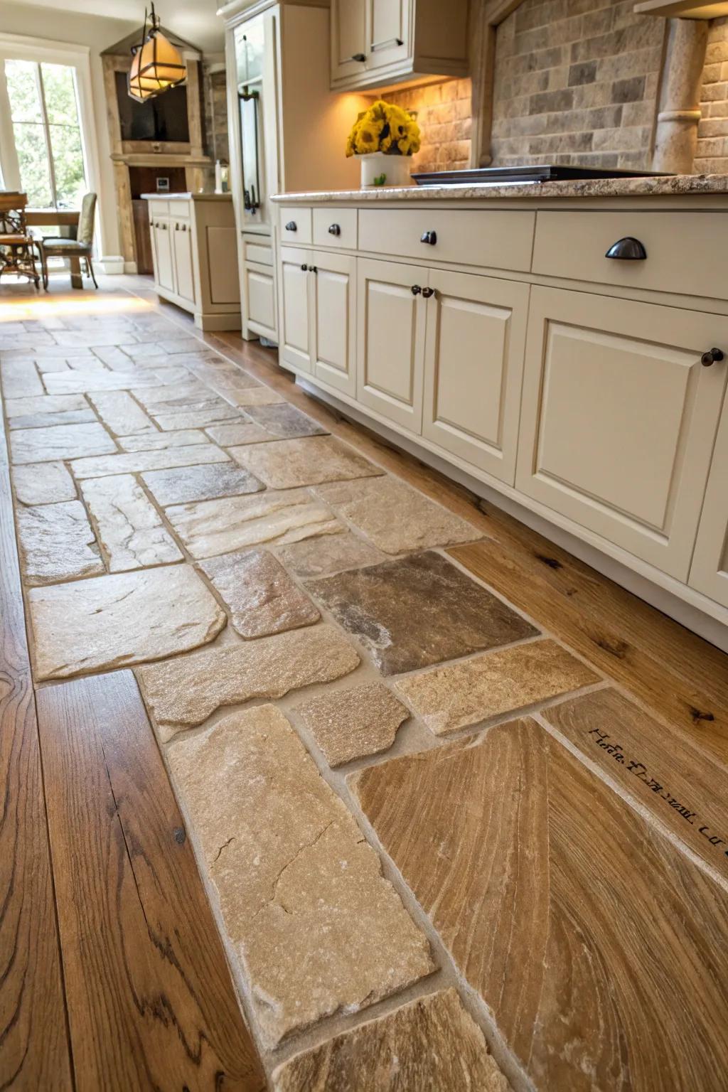 Enable natural stone to formulate stunning transitions.