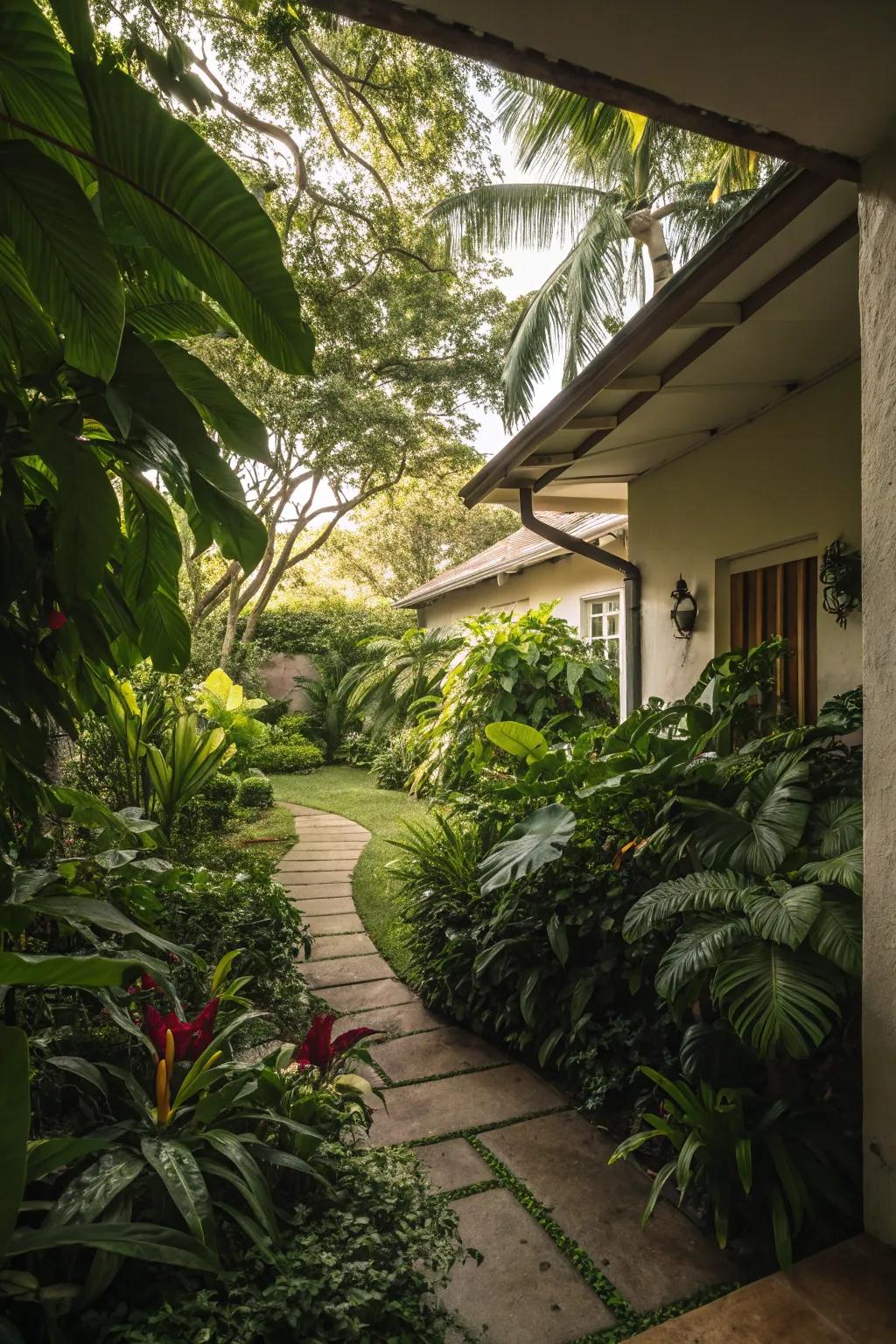 Dense foliage establishes a secluded hideaway in your backyard.