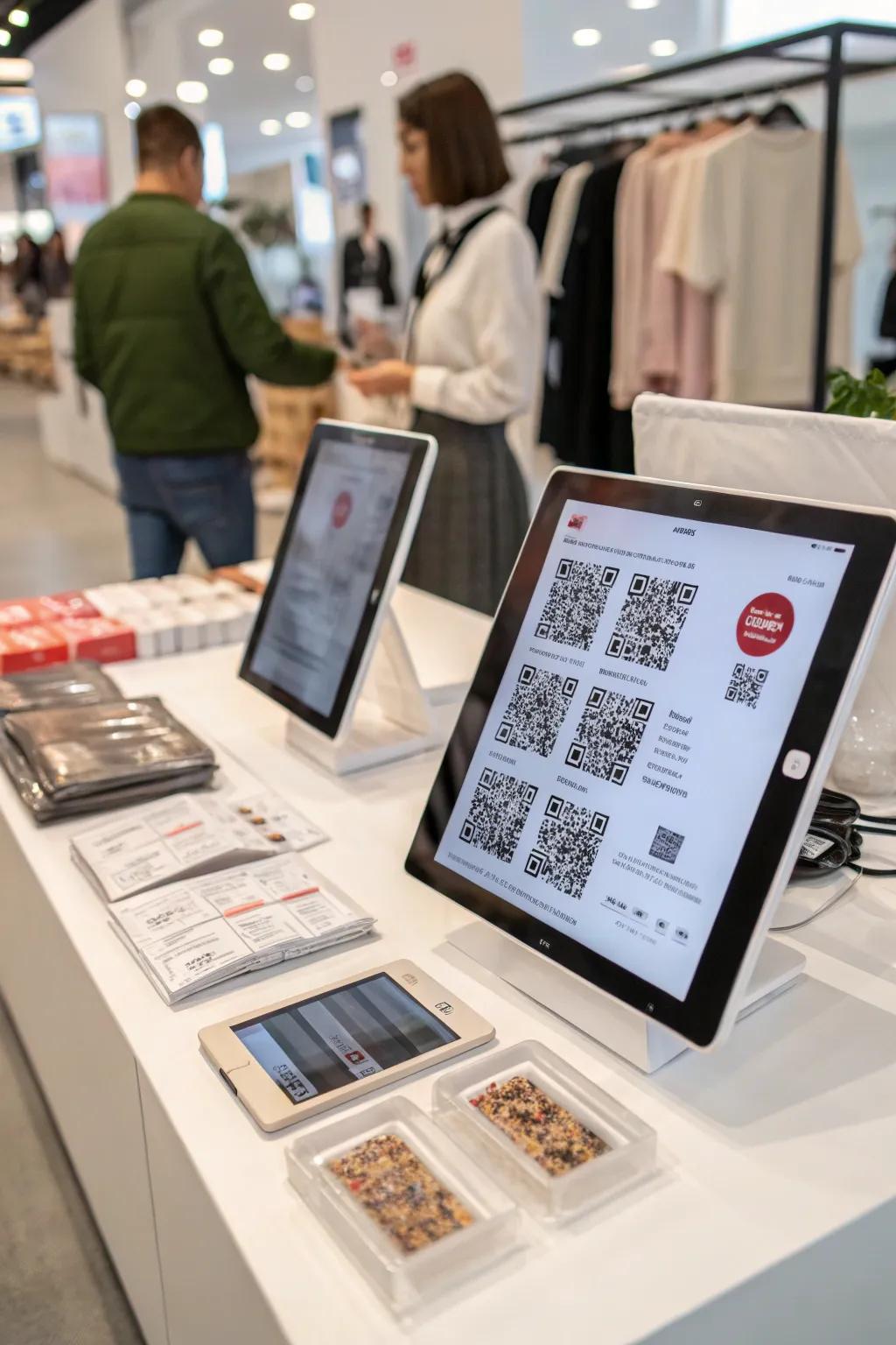 Incorporating tech gives a modern and involving experience for customers.