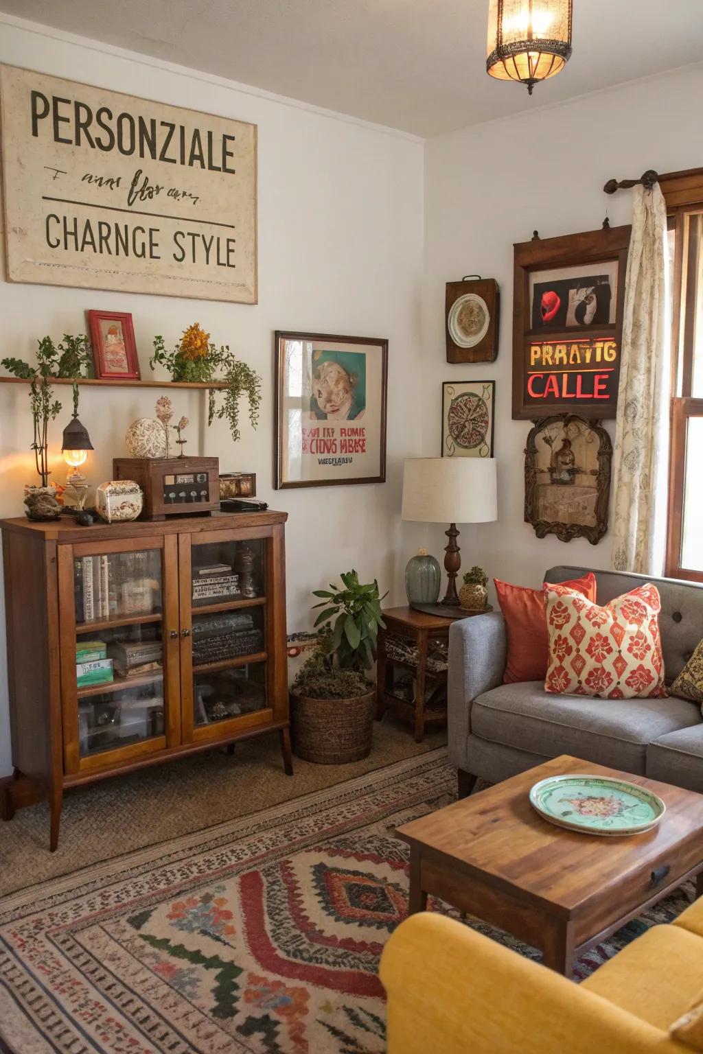 Individual accents in decor tell your unique story.