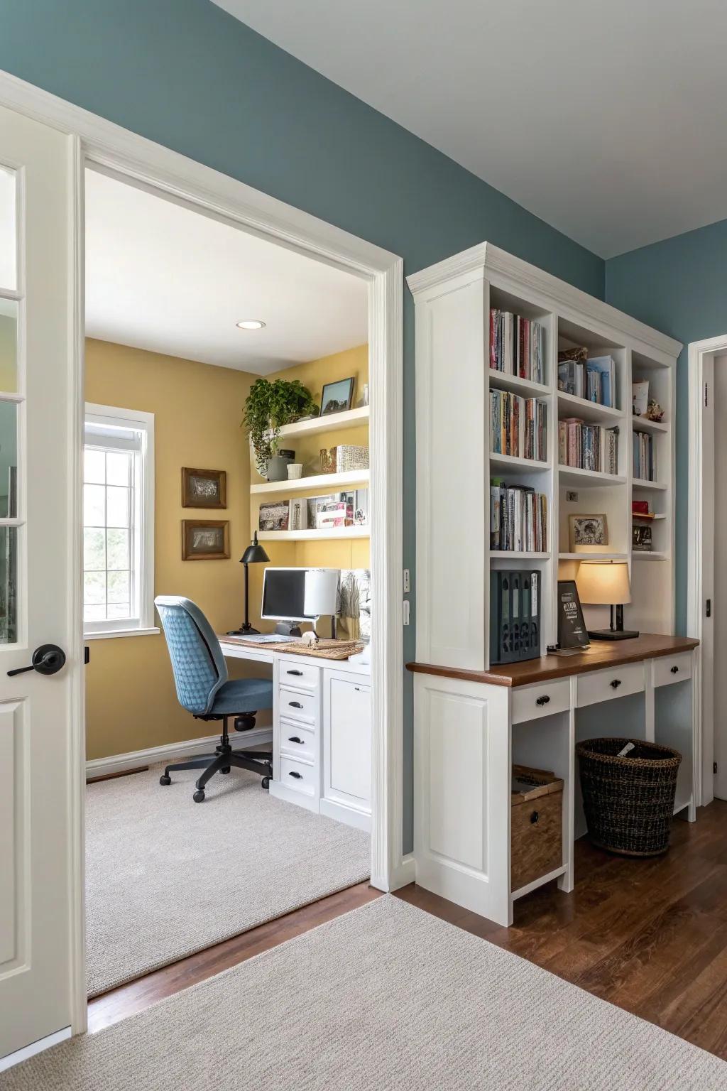 Color zoning helps define and organize your space.