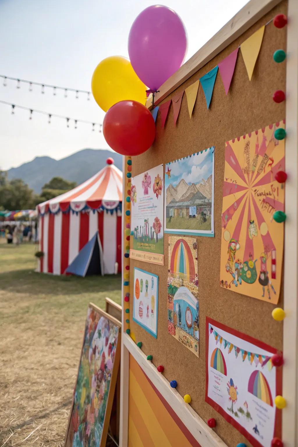 A carnival-themed board to bring fun and excitement to the new school year.