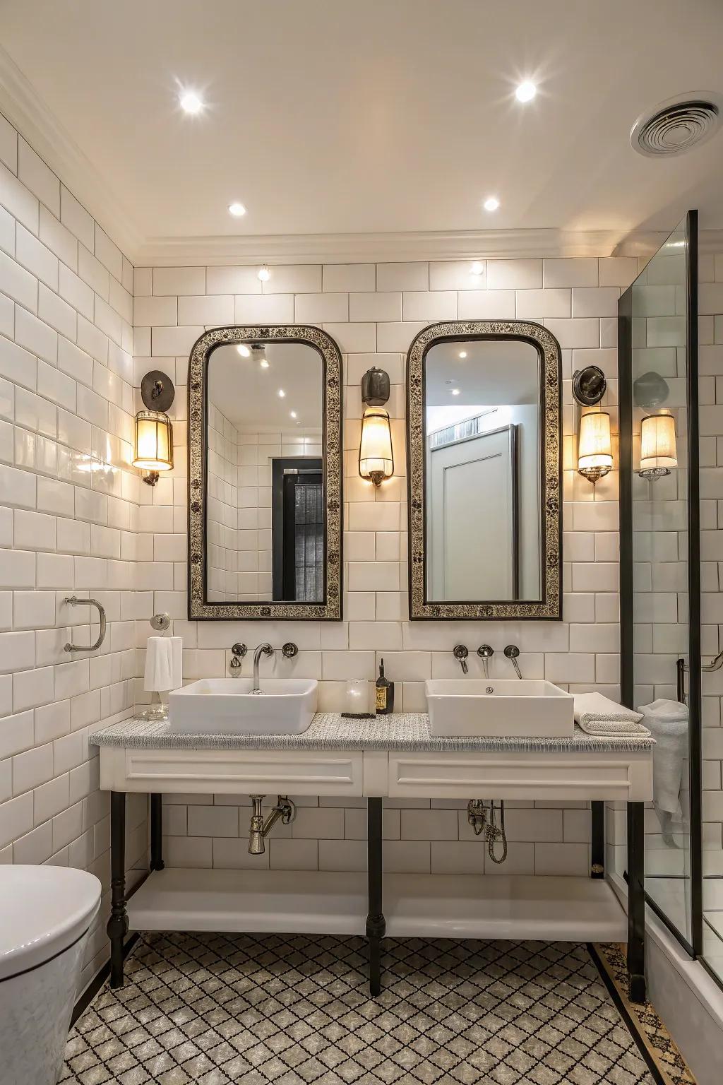 Ornamental details enhance the beauty of bright blocks.