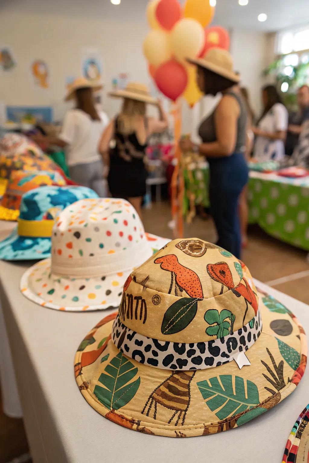 Safari sun bonnets, ideal for alfresco adventures.