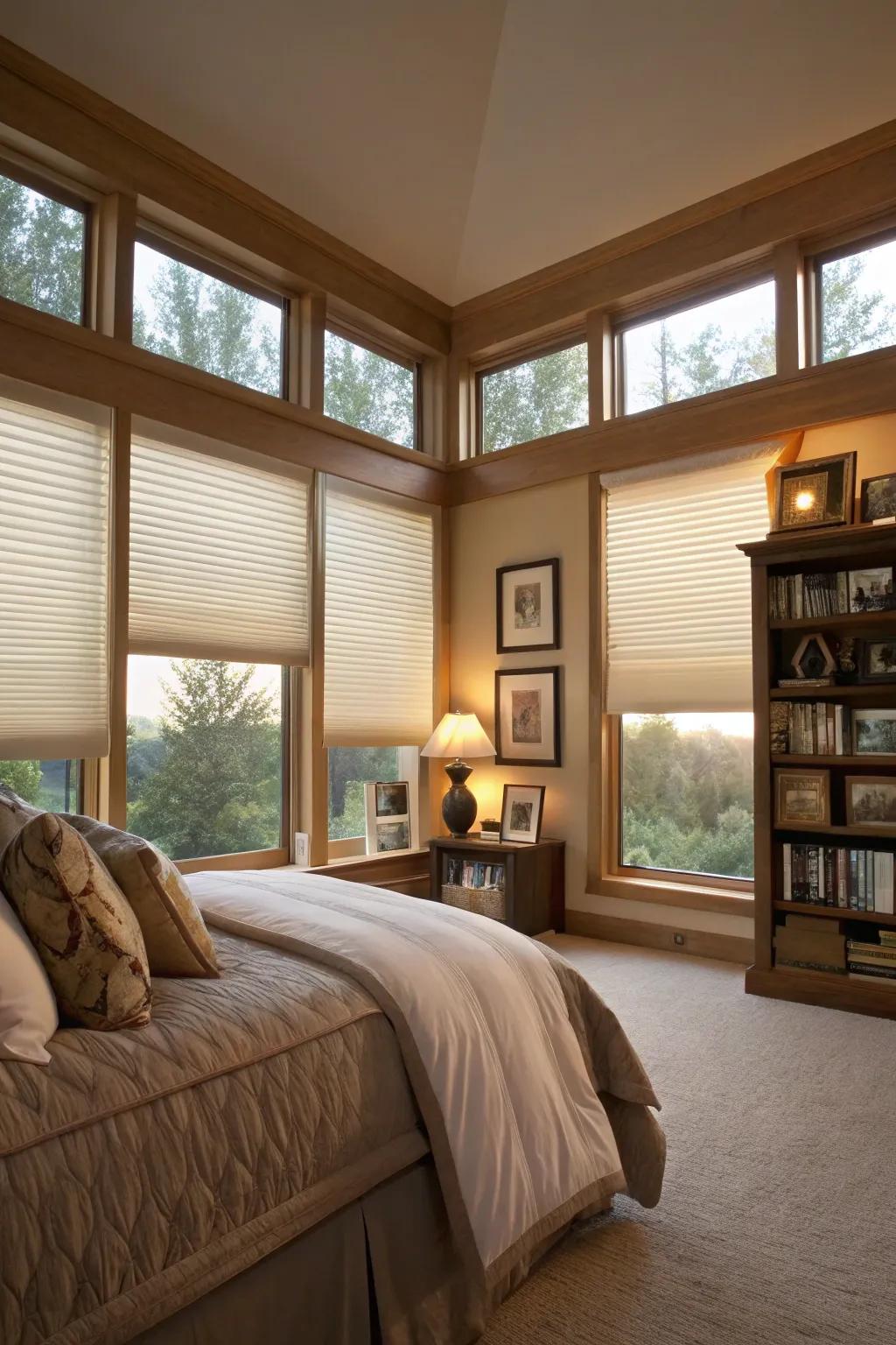 Insulated shades improve energy efficiency.