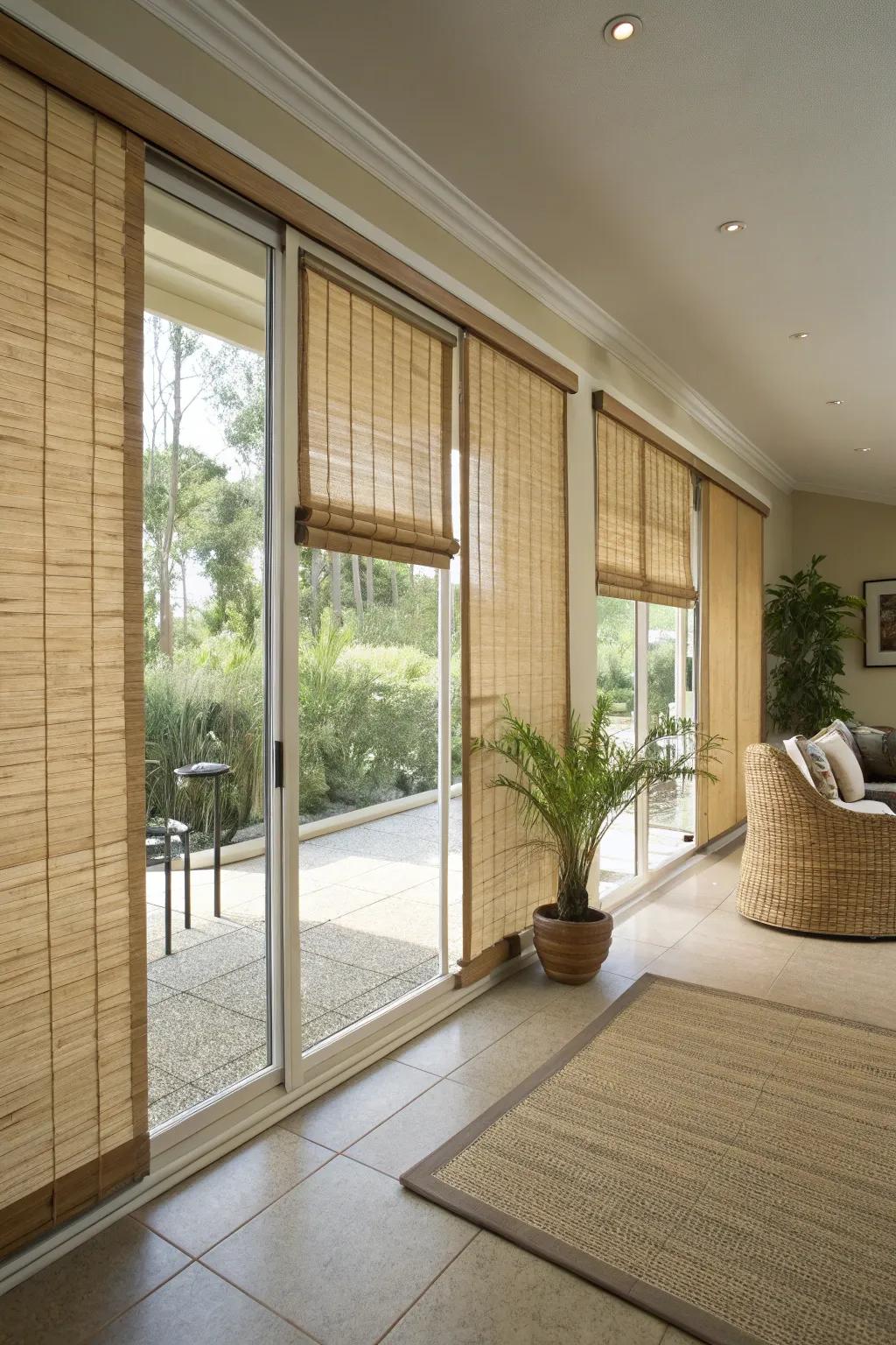 Bamboo blinds bringing a warm and organic feel
