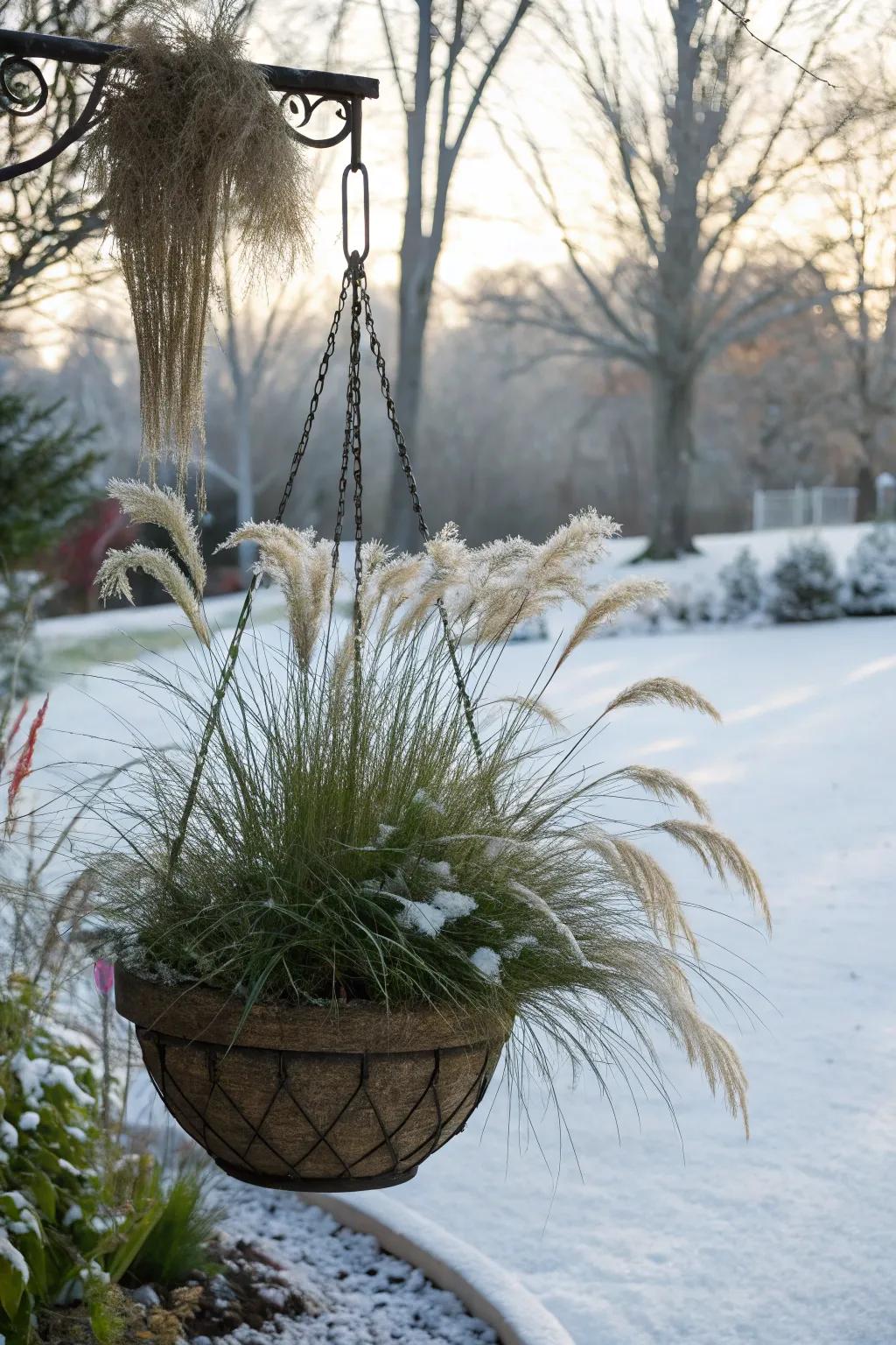 Grasses impart movement and form to baskets.