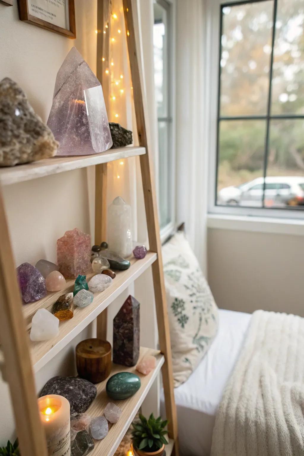 Gems add both beauty and energy to a witchy room.