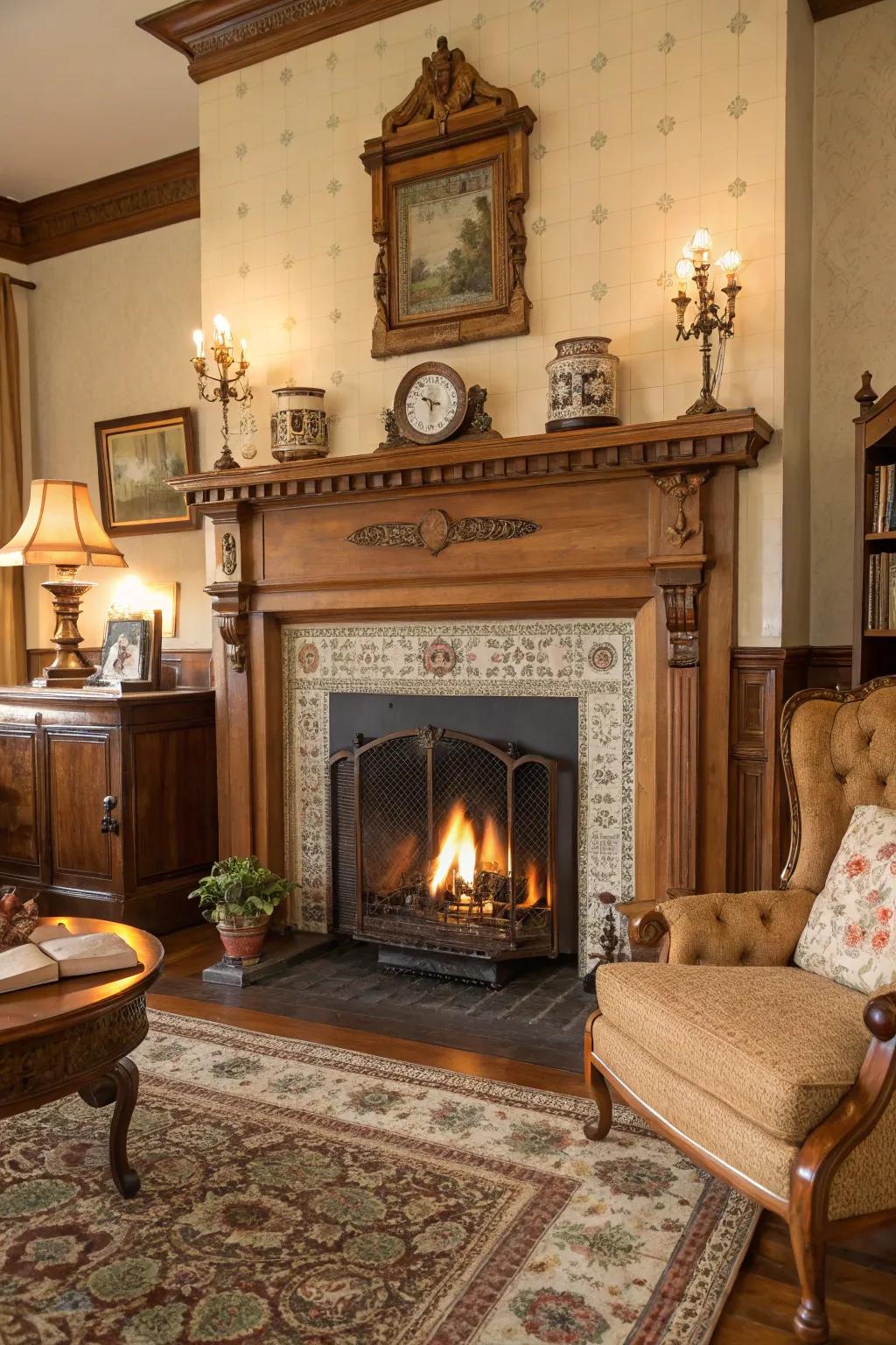 Infuse classic allure into your fireplace environment.